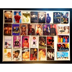 Cassettes 31 Singles black Male and Female Singers and Groups Cardboard Sleeves